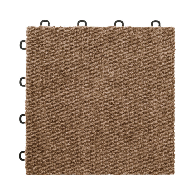 BlockTile 12" x 12" Premium Interlocking Basement Floor Carpet Tile in